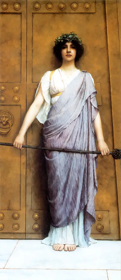 At the Gate of the Temple John William Godward